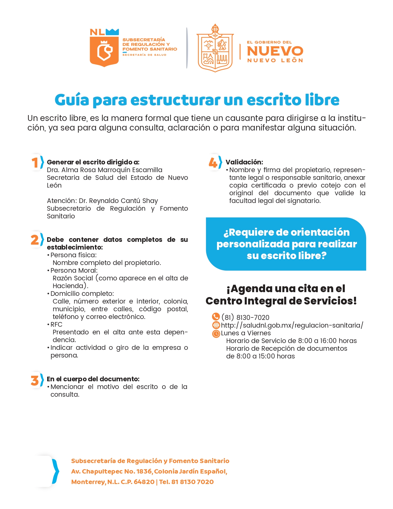 Guía para estructurar un escrito libre